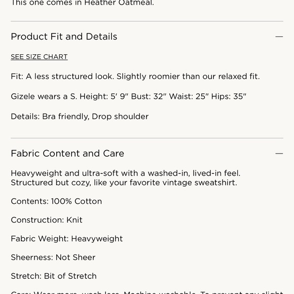 Nation JOVIE
Sweatshirt size small
Heather oatmeal - Picture 5 of 10